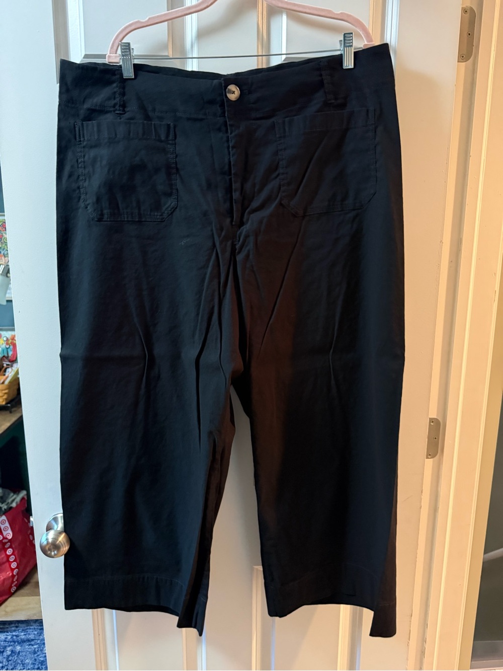 Anthropologie Black Colette Capri